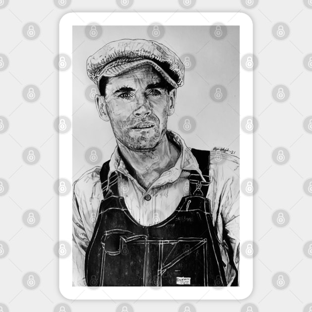 Tom Joad Henry Fonda Grapes of Wrath Sticker by BryanWhipple